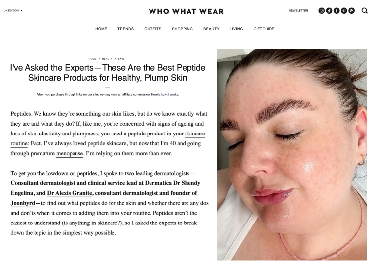 Who What Wear Peptides