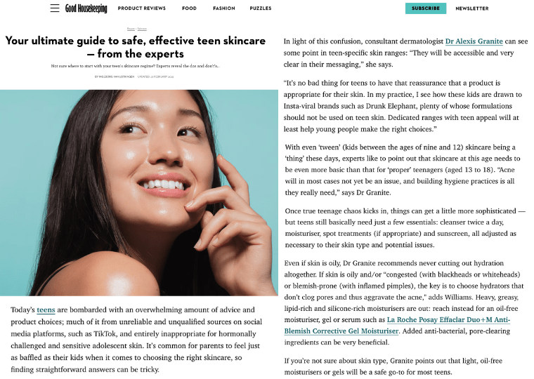 Your ultimate guide to safe, effective teen skincare — from the experts